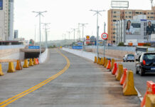 Ônibus iniciam operação na faixa exclusiva do Túnel Rei Pelé
