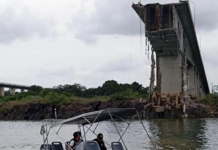 A pedido do Ministério dos Transportes, Marinha realiza força-tarefa nas buscas no local do desabamento da ponte, entre o Maranhão e Tocantins